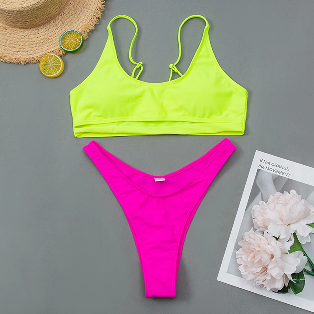 

Сексуальный женский летний купальник, комплект бикини с оборками, чистый бикини пуш-ап, пляжная одежда с принтом, женская одежда для купания