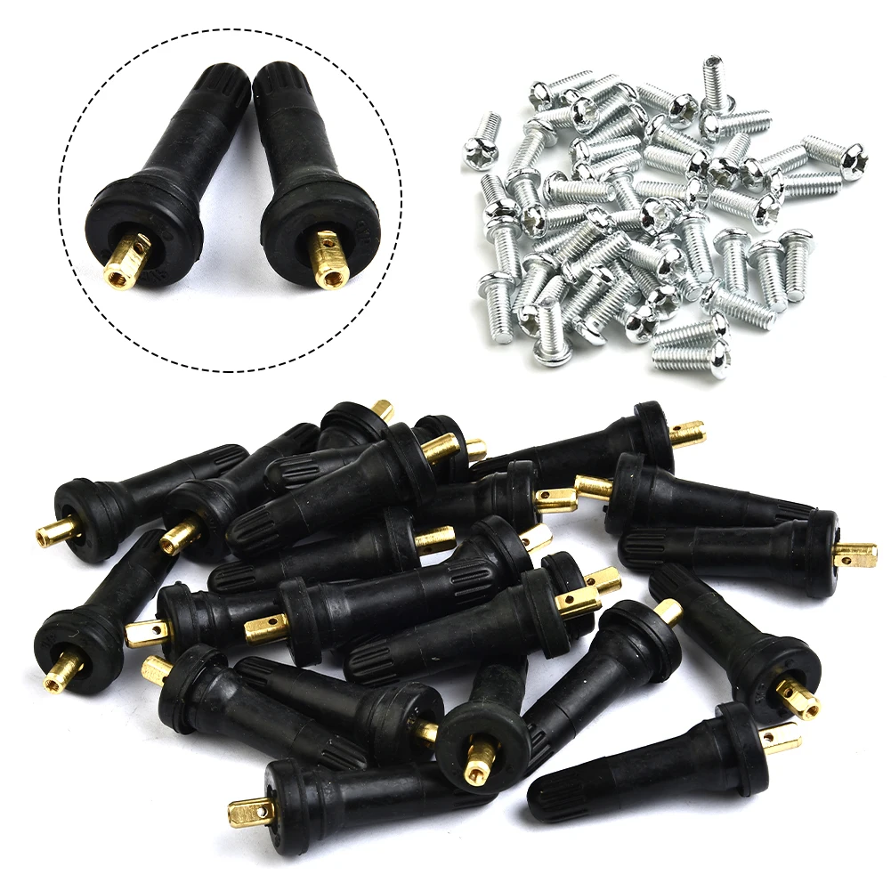 

Set Valve Stem TPMS Tire Pressure Tool Tyre Accessories Car Equipment Kit Replacement Rubber Sensor For Chevy Rim