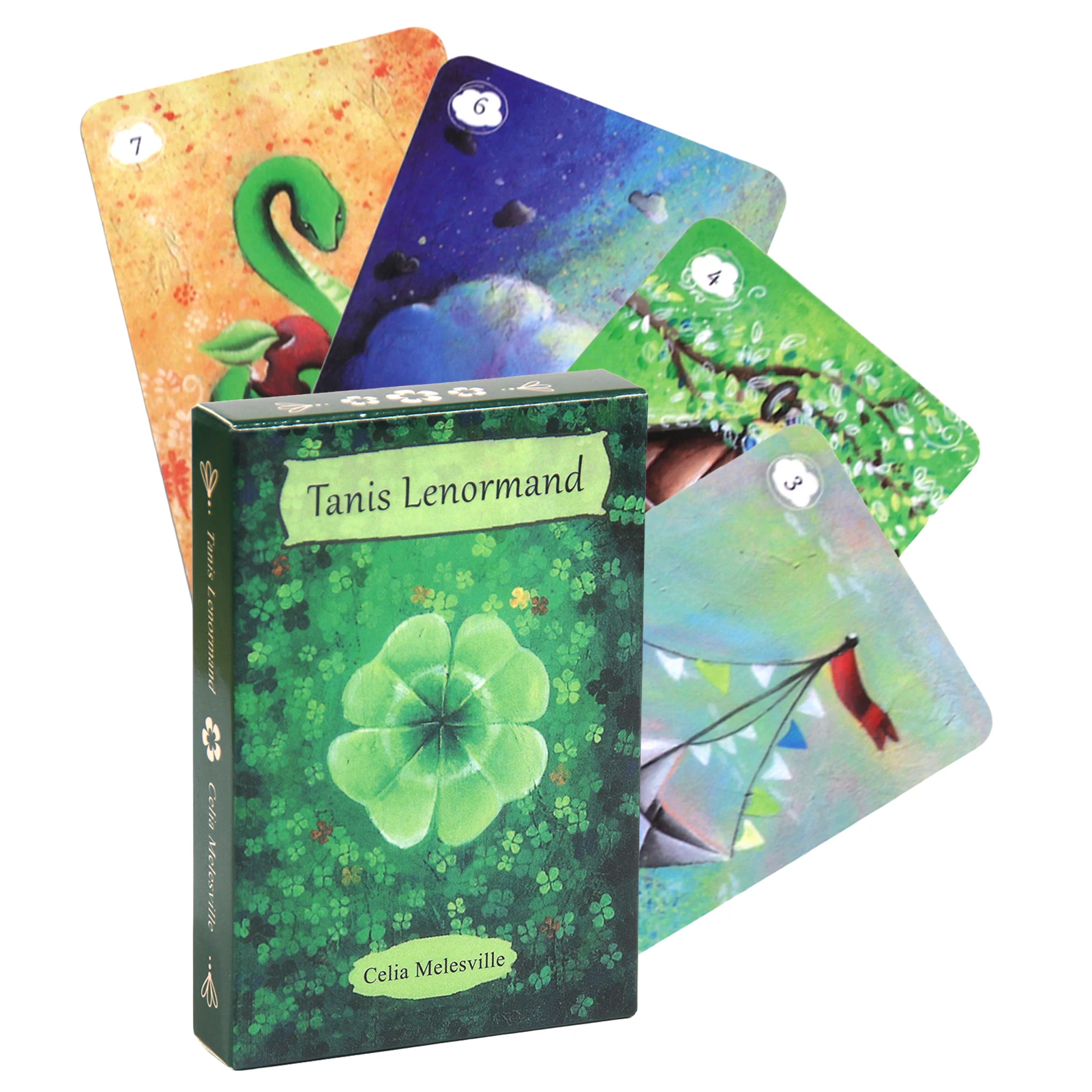 

Hot Sale Tanis Lenormand by Celia Melesville Spirit of the Animals Light Tarot cards Messages English Dropshipping