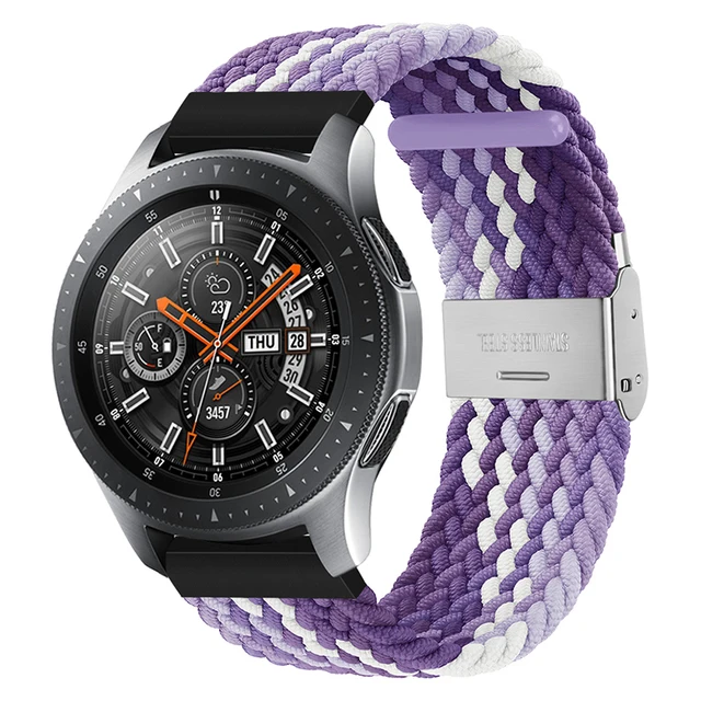 20mm 22mm Universal Elastic Nylon Solo Loop For Samsung Galaxy Watch Active 2 3 Adjustable Watch Strap For Huawei GT2 Wristband