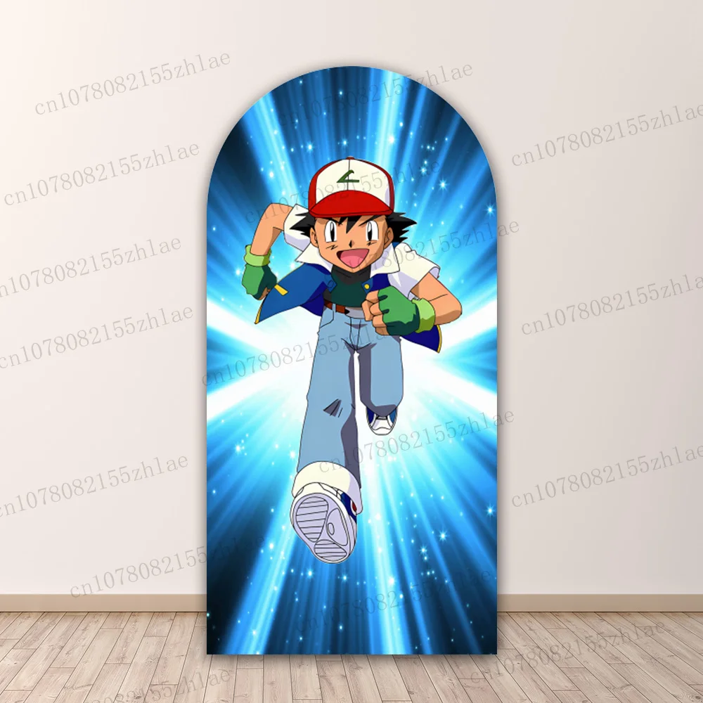 Pokemon Birthday Party Photo Background Arch Cartoon Photography Backdrop Baby Shower
