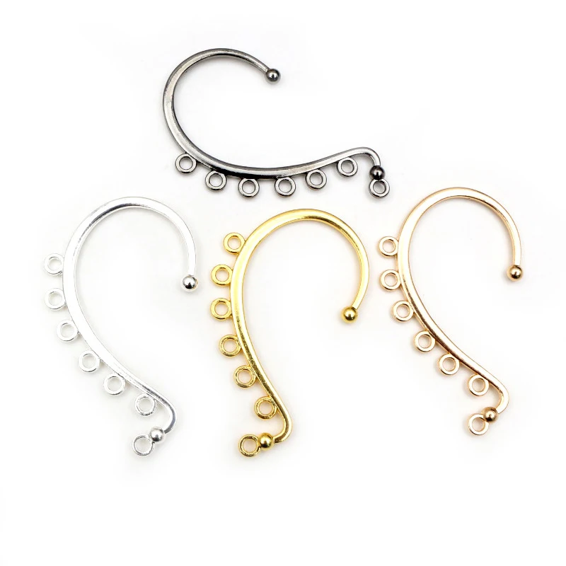 10 шт. 60x36 мм DIY серьги для волос, ювелирное изделие золотого и серебряного цвета, свадебные аксессуары, медные Металлические Свадебные расчески для волос