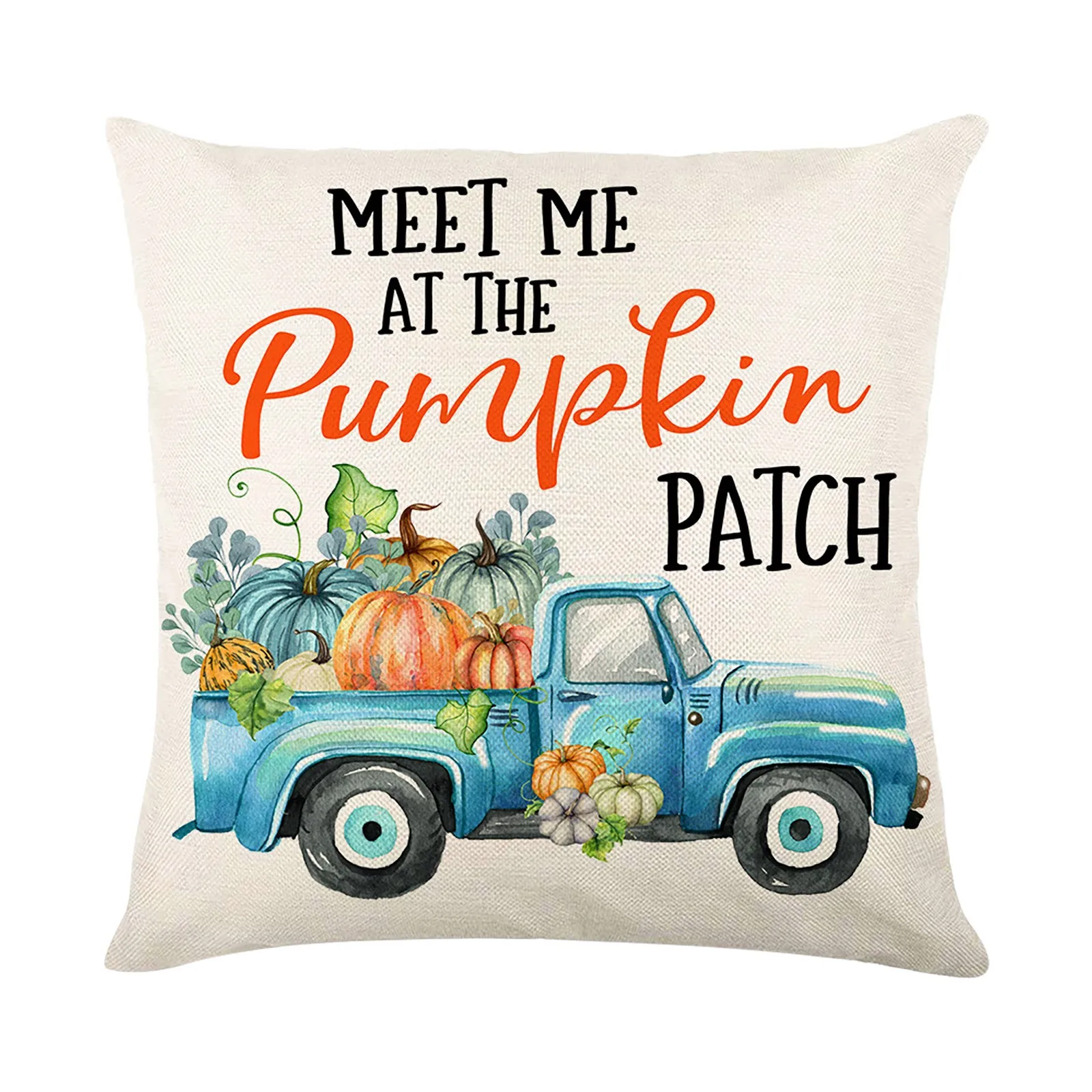 

Наволочка льняная с цифровым принтом, 45x45 см