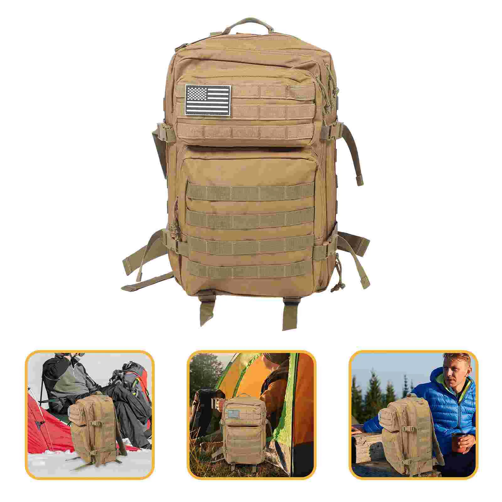 

Hiking Backpack Double Shoulder Bag Backpacks Outdoor Knapsack Oxford Large Capacity Storage Travel Practical Shoulders