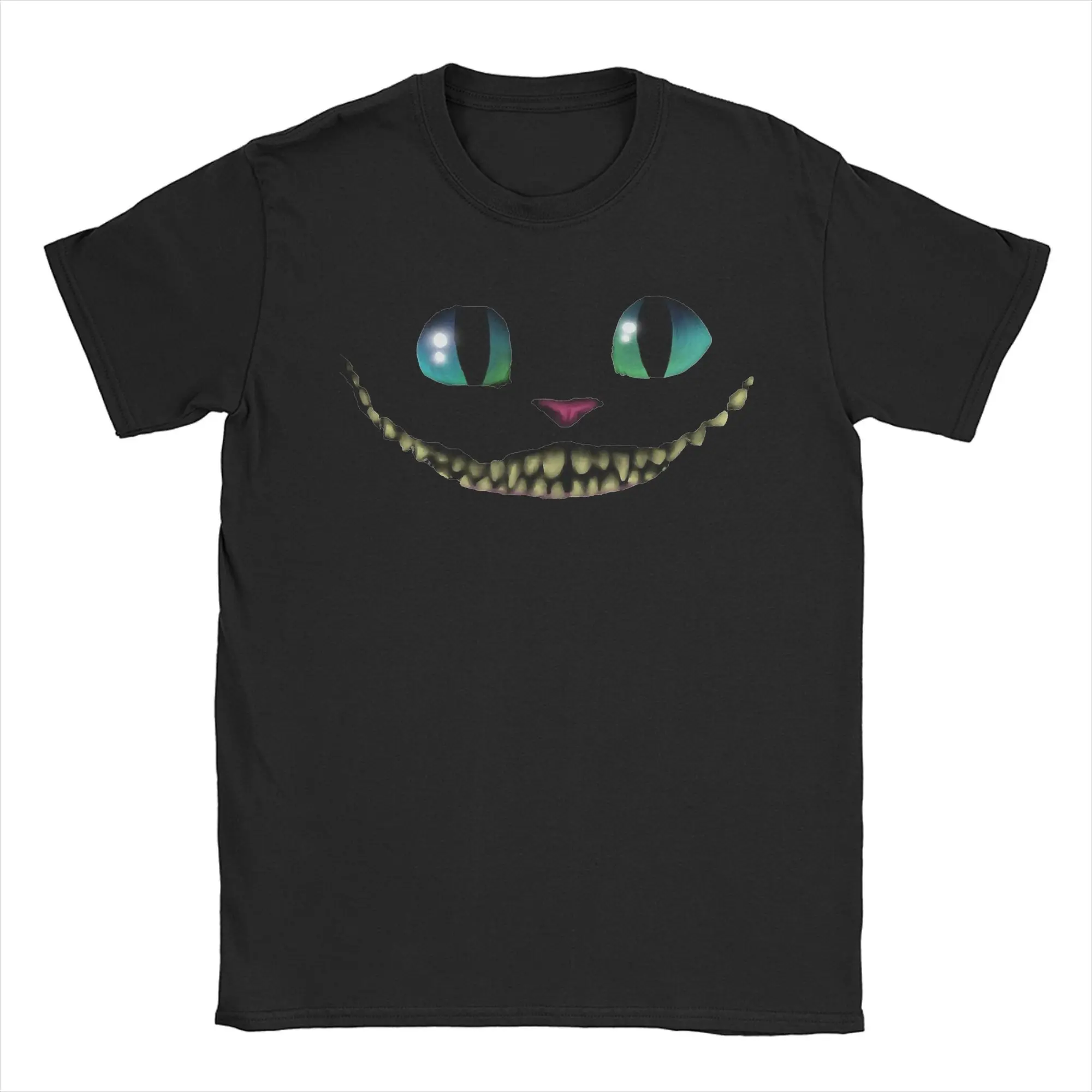 Men Women Print alice in wonderland Cheshire Cat Tee T Shirt 100% Cotton T-shirts Clothing
