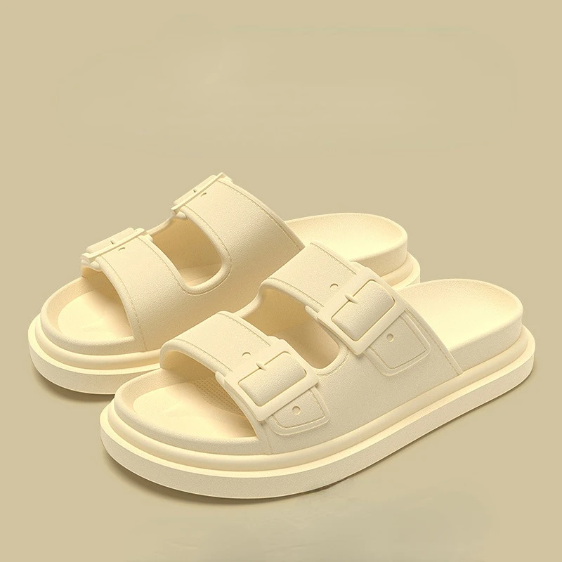 

Новинка 2023, женские летние пляжные тапочки, модная домашняя мягкая нескользящая обувь из ЭВА для женщин, Уличная Повседневная обувь на толстой подошве