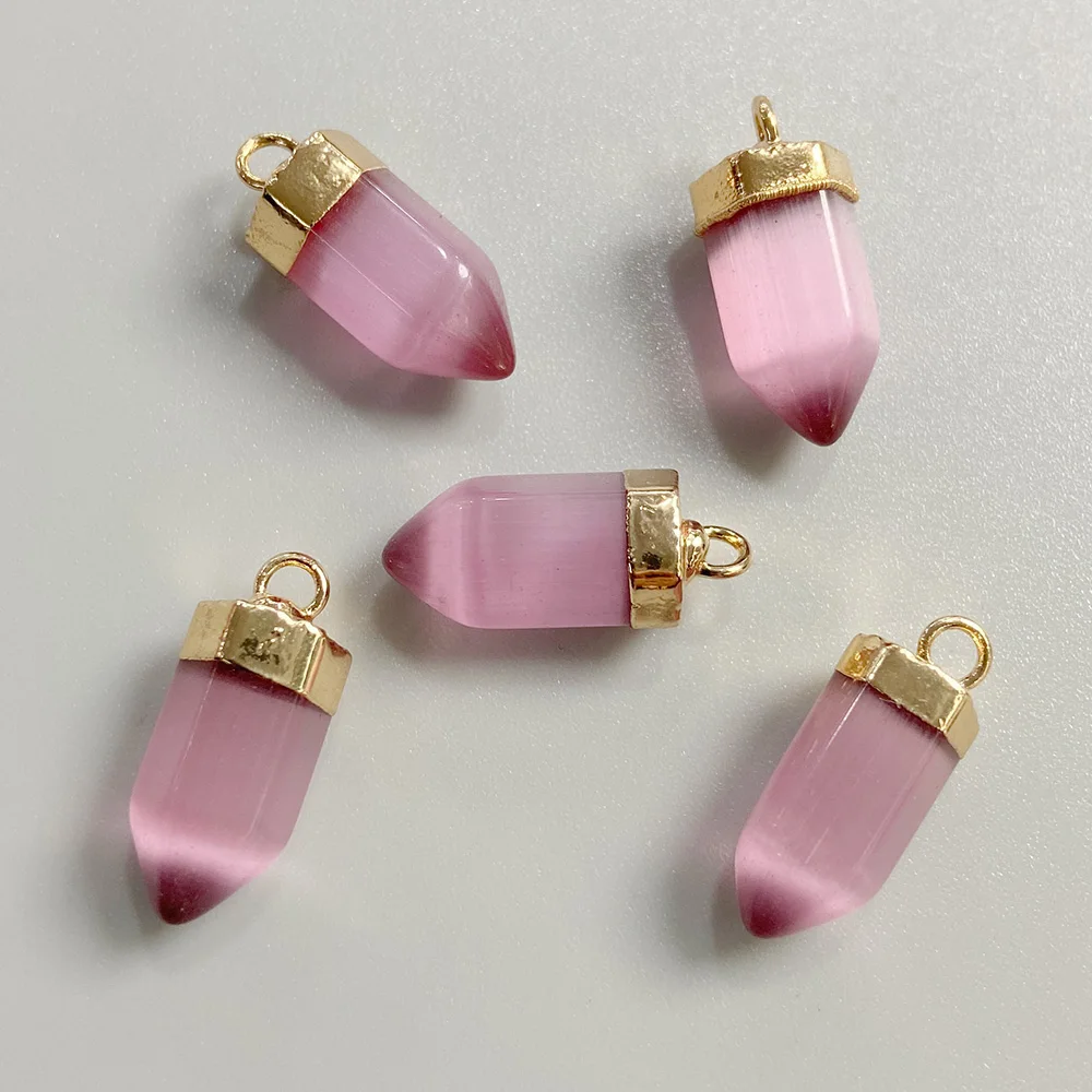 Подвеска из натурального камня в форме пули агат опал кошачий глаз рандомные