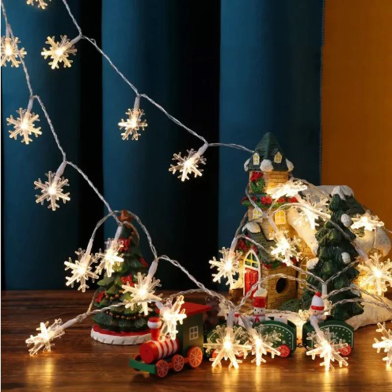 

Snowflake LED String Light Fairy Warm White RGB Garland Home Christmas Fairy Lights Christmas Wedding Decor for Home Navidad