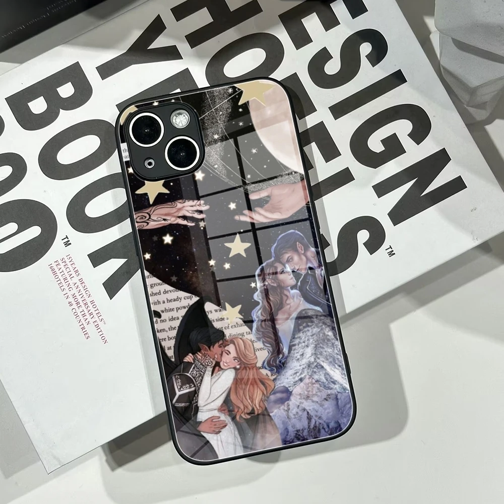 Чехол Acotar A Court of Mist and Fury для телефона со стеклянным корпусом IPhone 15 14 11 12 Pro 8 7 Plus 13 MAX