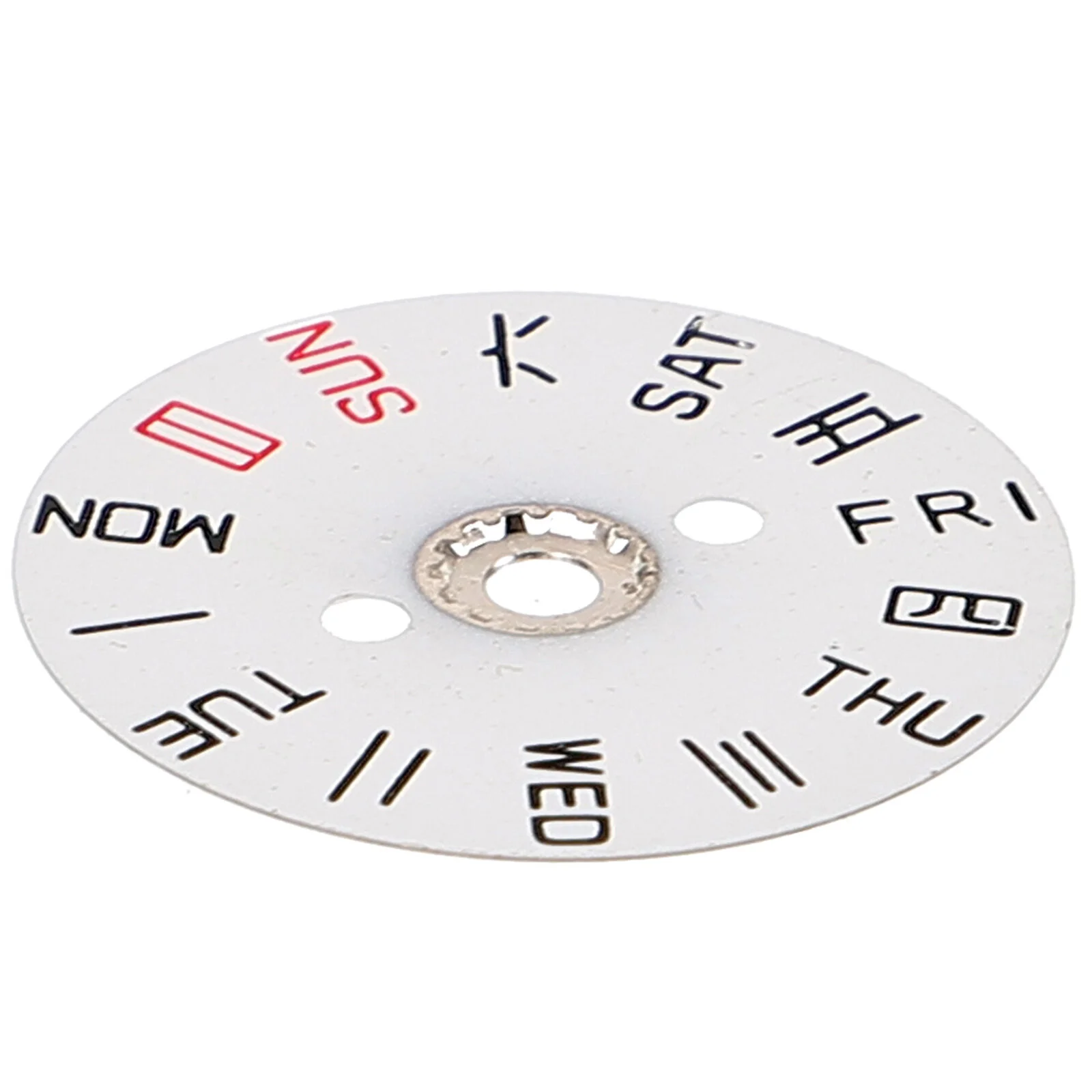 

Calendar Disc White Accessories Lightweight Watch Day Dial Form Movement Replacement Repairing Metal Week