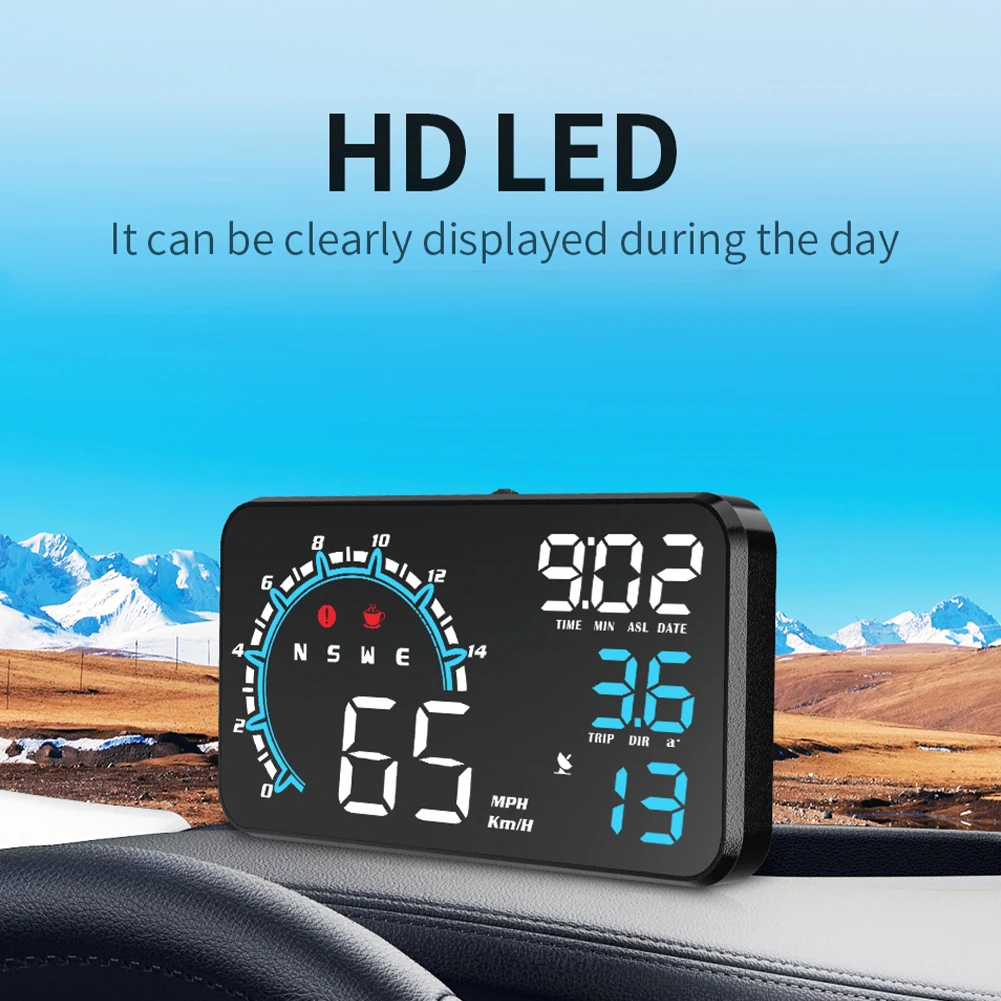 

G11 Universal HUD GPS Head Up Display Speedometer Odometer LED Display Windscreen Projector With Overspeed Fatigue Driving Alarm