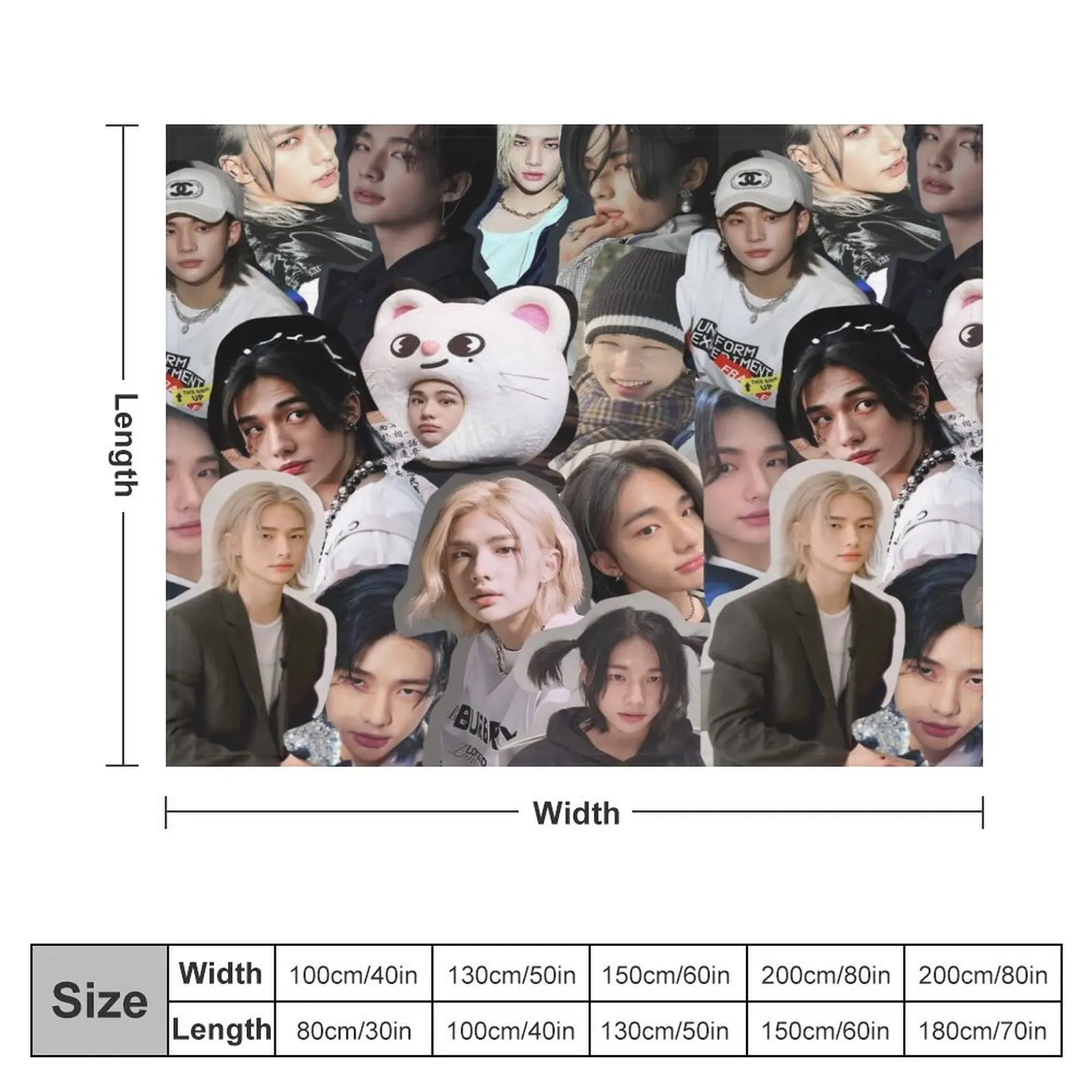 Коллаж Hyunjin одеяло Furrys красивые одеяла