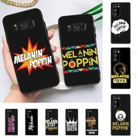 fhnblj melanin poppin cool girls phone case for redmi 8 9 9a for samsung j5 j6 note9 for huawei nova3e mate20lite cover