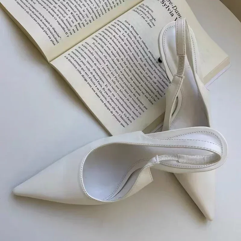 Элегантные серебряные туфли-лодочки на высоком каблуке женские 2025 года с