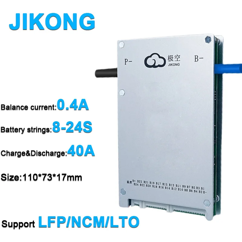 

JiKong Smart BMS 0.4A активный баланс 40A BMS li-ion аккумулятор лто Lifepo4 батарея активный эквалайзирующий ток Защитная плата