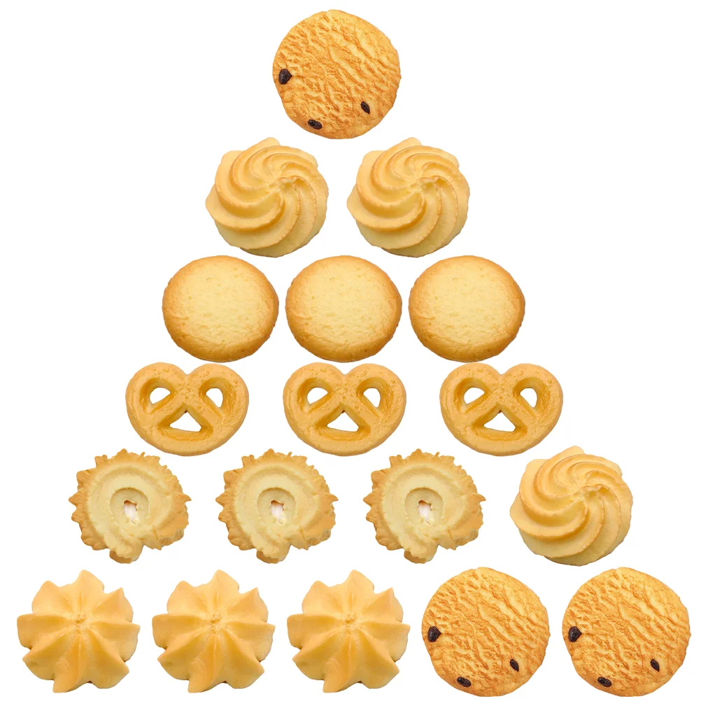 

18 Pcs Cookies Model Realistic Dessert Fake Biscuit Cupcake Decorating Chocolate Models Adornment Popcorn