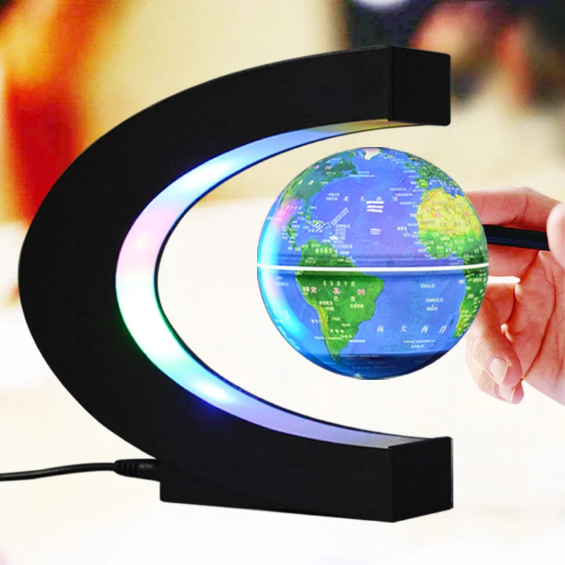 

C-shaped 3-inch magnetic levitation globe Valentine's Day creative gifts novel home decorations