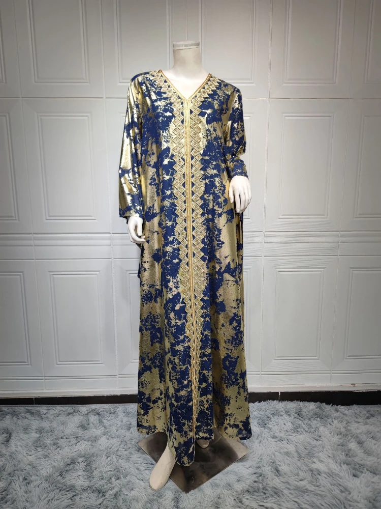 Eid Mubarak Morocco Caftan Abaya Muslim Women Long Maxi Dress Jalabiya Dubai Evening Party Gown With Belt Kaftan Abayas Clothing