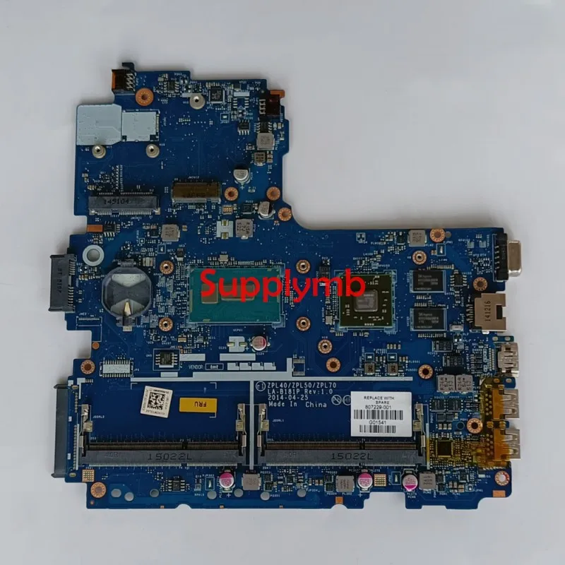 

807229-001 808057-001 Motherboard 807229-501 LA-B181P i5-5200U CPU 2G GPU 807229-601 for HP 470 G2 NB Laptop Mainboard Tested