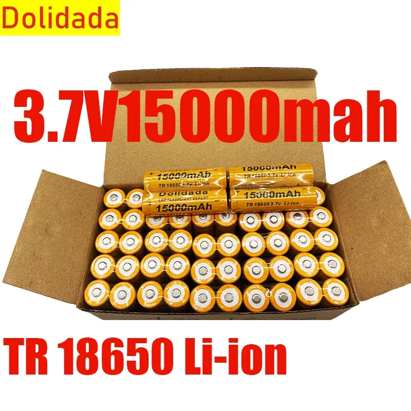 

Новые литий-ионные аккумуляторы Dolidada 3,7 в 15000 мАч 18650, перезаряжаемая батарея для фонарика/электроники, 100% оригинал