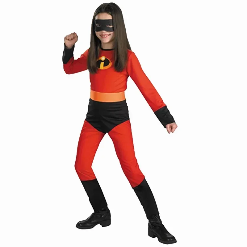 Фото Невероятный 2, костюм для косплея Elastigirl, детский комбинезон супергероя Helen Parr Dames, боди на Хэллоуин, костюм зентай, комбинезон для девочек и мальчиков №4