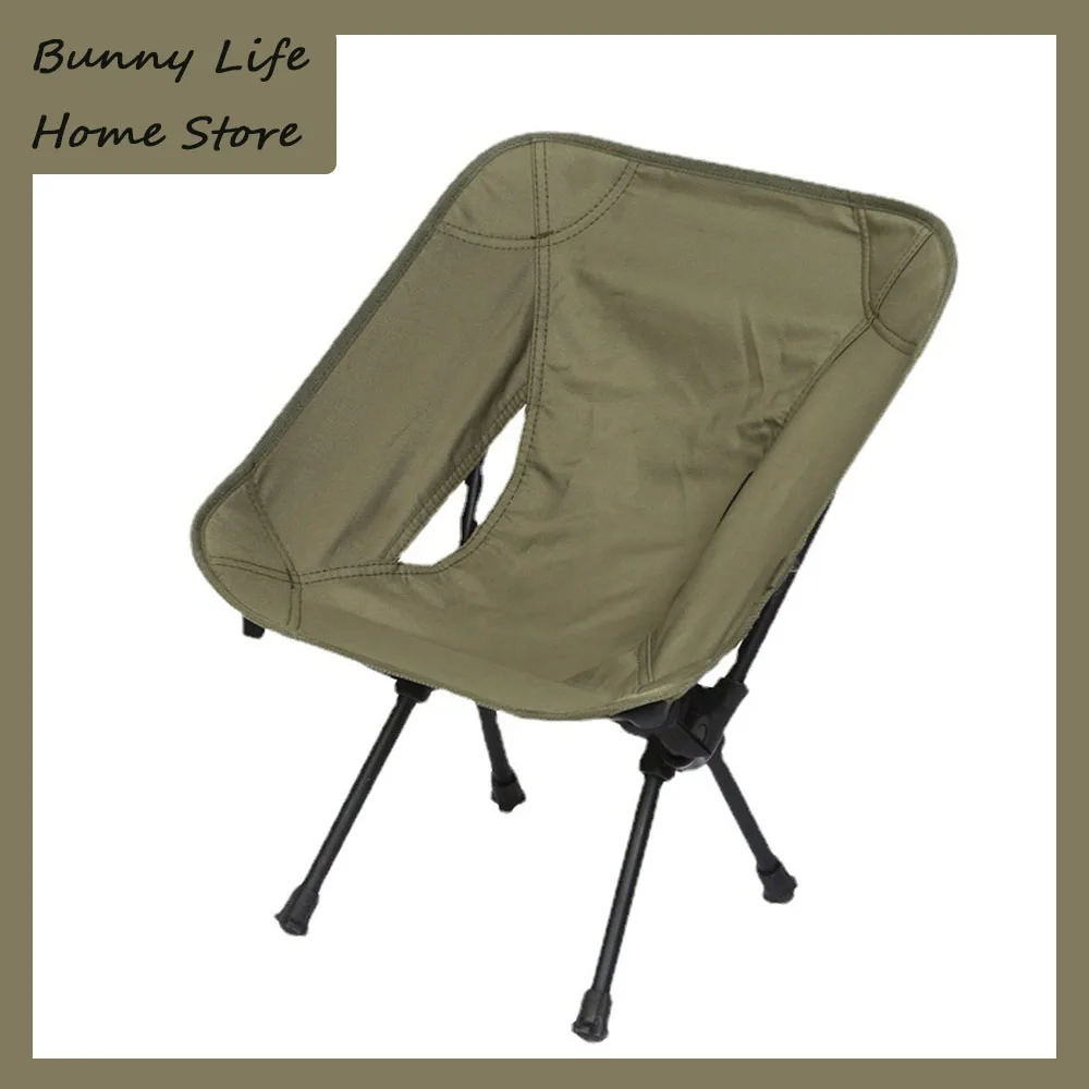 

Outdoor Furniture Foldable Chair Ultra-Light Portable Chair Garden Beach Camping Fishing Leisure Moon Chair With Storage Bag