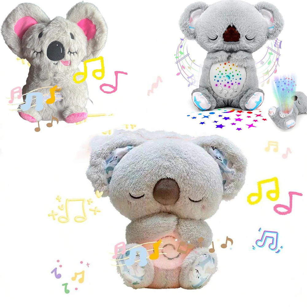 Многофункциональная дышащая плюшевая игрушка проектор со звездным небом