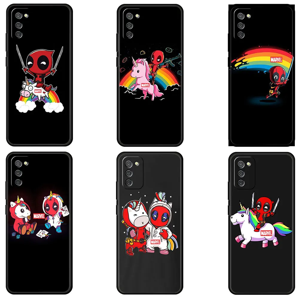 

Case For Samsung A12 A52 A51 A71 A72 Galaxy A11 A13 A02s A02 A03 A13 A41 A21s A52s Cover Friends Brutal Unicorn And Deadpool