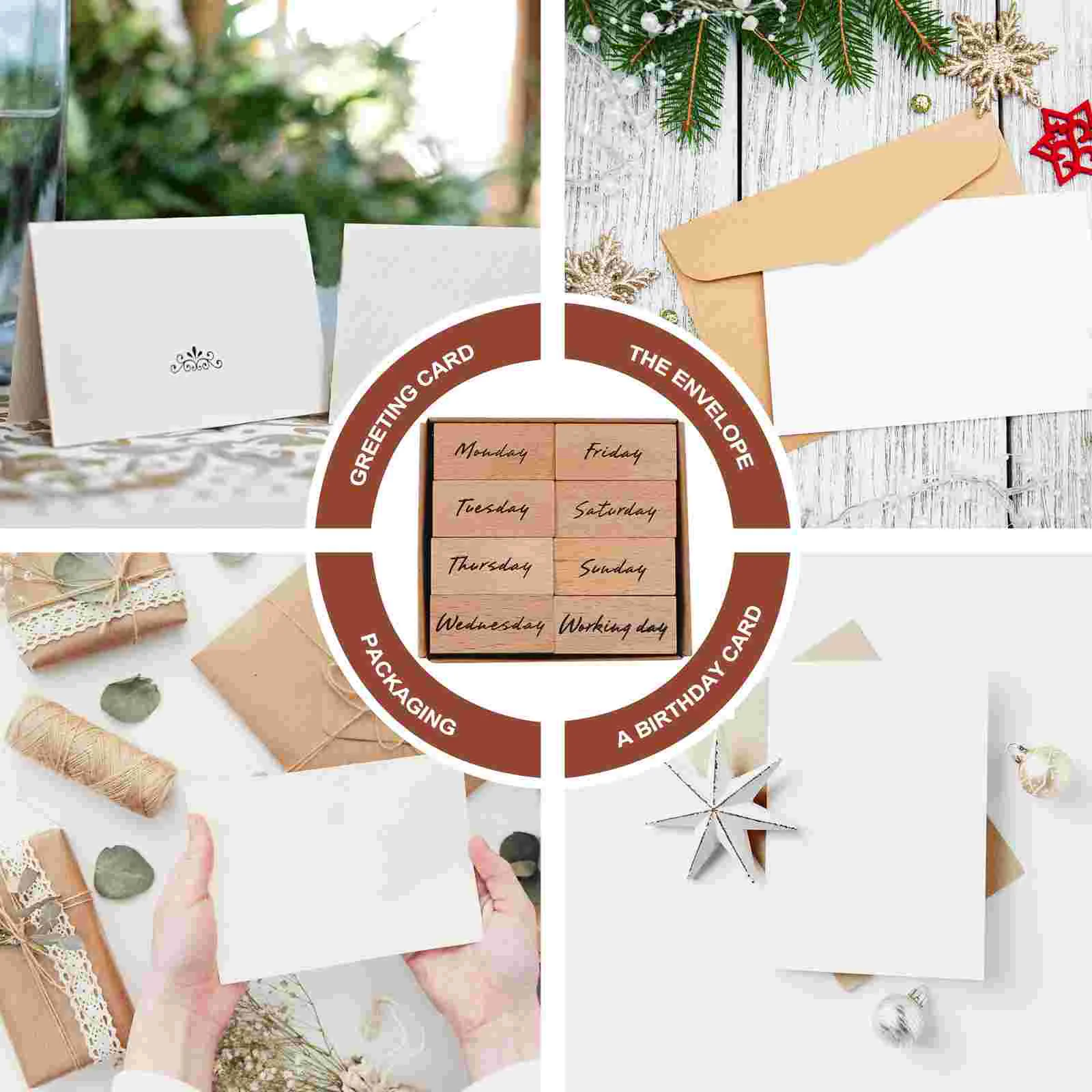 Деревянный набор штампов декоративные штампы ручной работы с арабскими цифрами