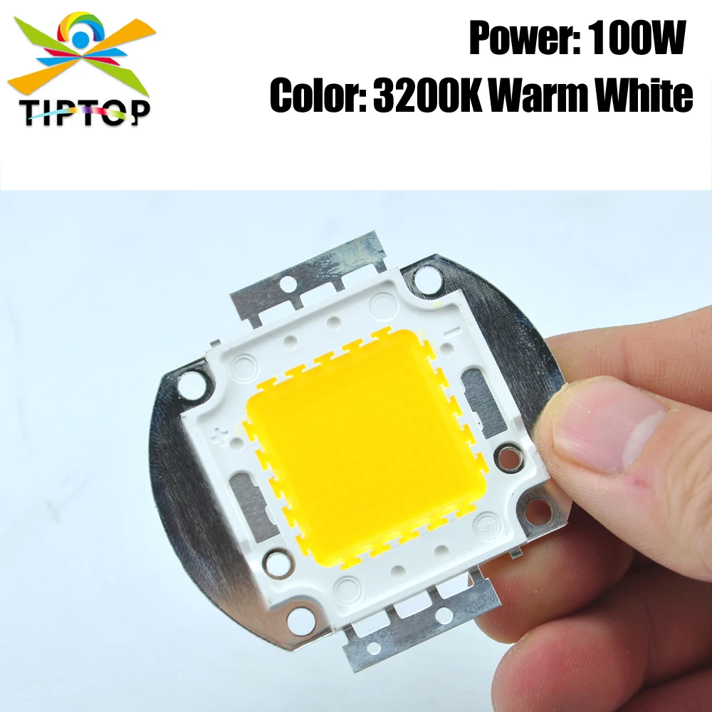 Фото TIPTOP 100W COB Теплый белый 3200K Светодиодная лампа для светодиодной лампы Par Light Led Blinder Light COB Par Light Сценический проектор Ремонт светодиодов №1