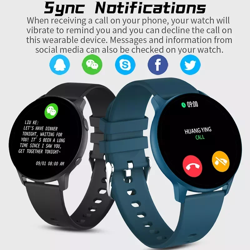 

2022 Fashion Men Smart Watch Heart Rate Monitor Sports Fitness Music Ladies Smartwatches For Android IOS Smartwatch + Box