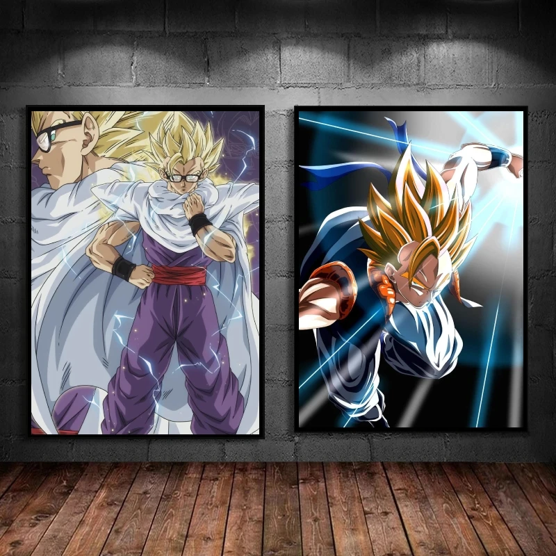 

Canvas Printing Dragon Ball Gogeta Aesthetic Poster Wall Stickers Picture Modular Prints Children Gifts High Quality Art