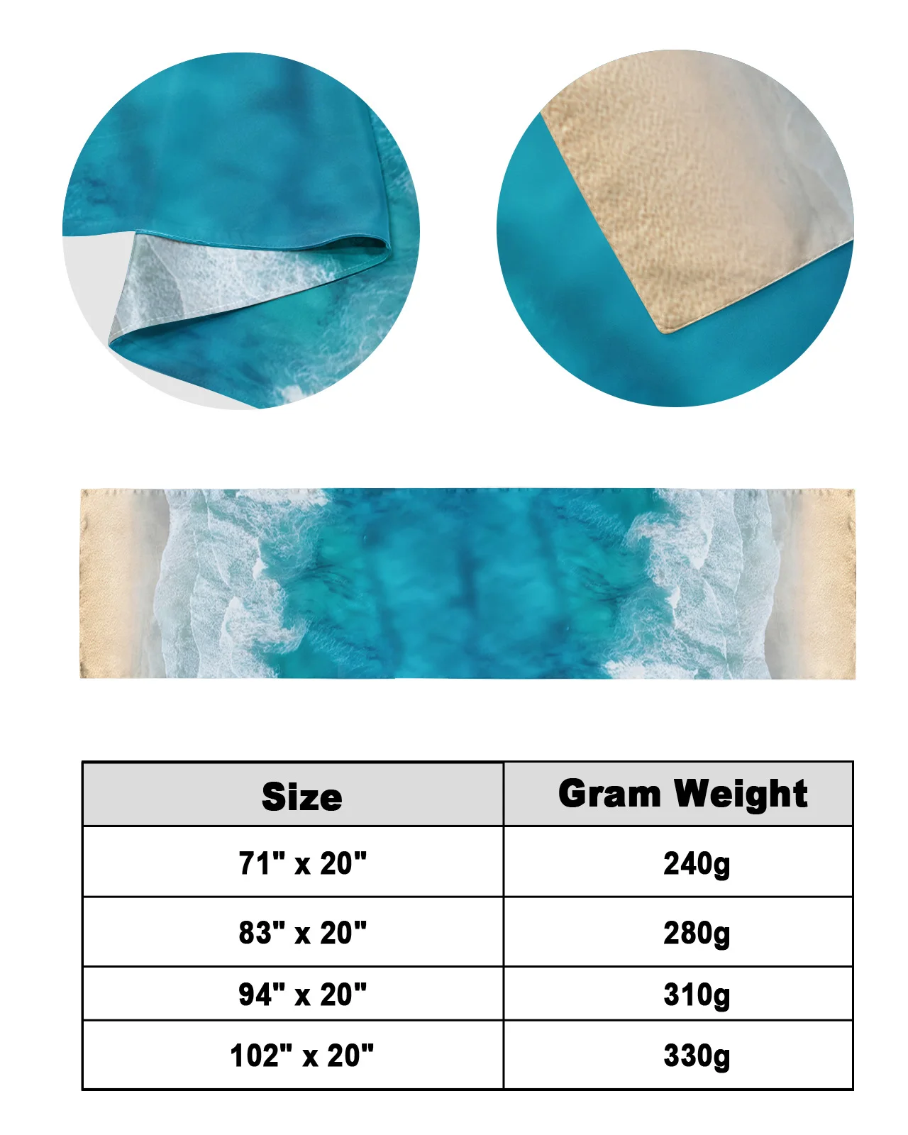 Мягкое пляжное полотенце для кровати с постепенными волнами