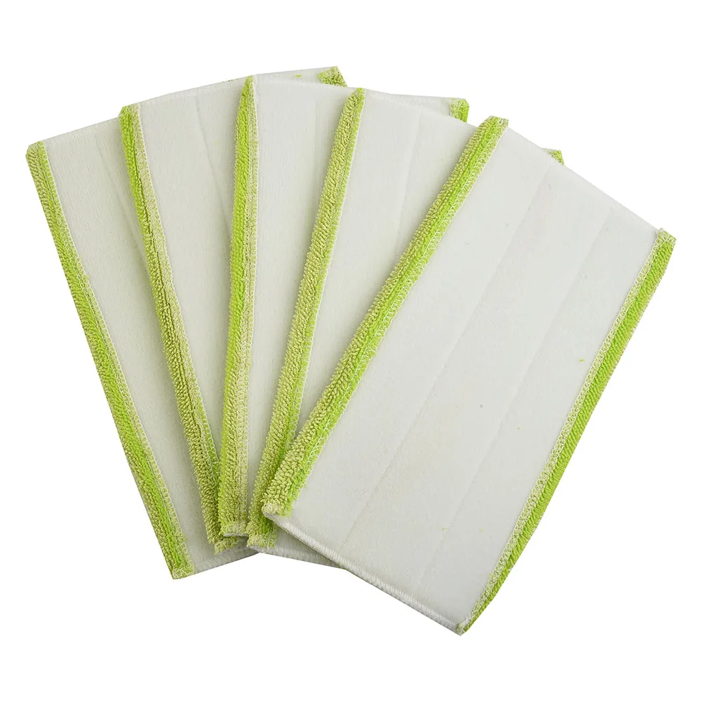 

5 Pack/Set Microfiber Cloth Mop Pads For Swiffer Wet Jet 29*15cm Green Reusable Washable Mop Refills Replacement Accessories
