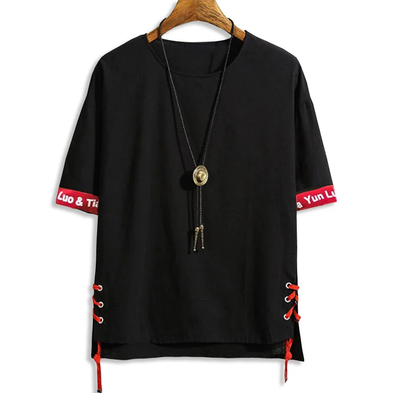 

size Plus super extra large code summer Chinese style tide brand 12XL 11XL 10XL 9XL cotton linen O neck short sleeve t-shirts