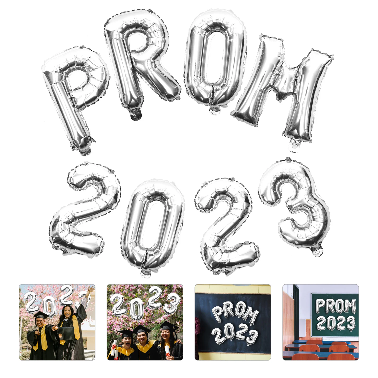 

2 Sets Memorable Decorative Meaningful Aluminium Film Classroom Balloons Graduation Theme Balloons PROM 2023 Balloons