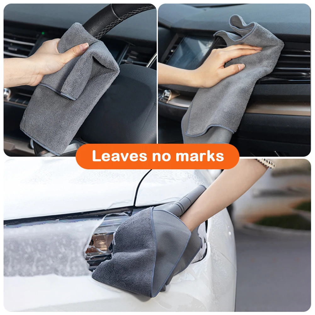 

Microfiber Car Wash Towel Double-Sided High Density Towel Super Absorbent Car Cleaning Detailing Drying Cloth Auto Care Towel