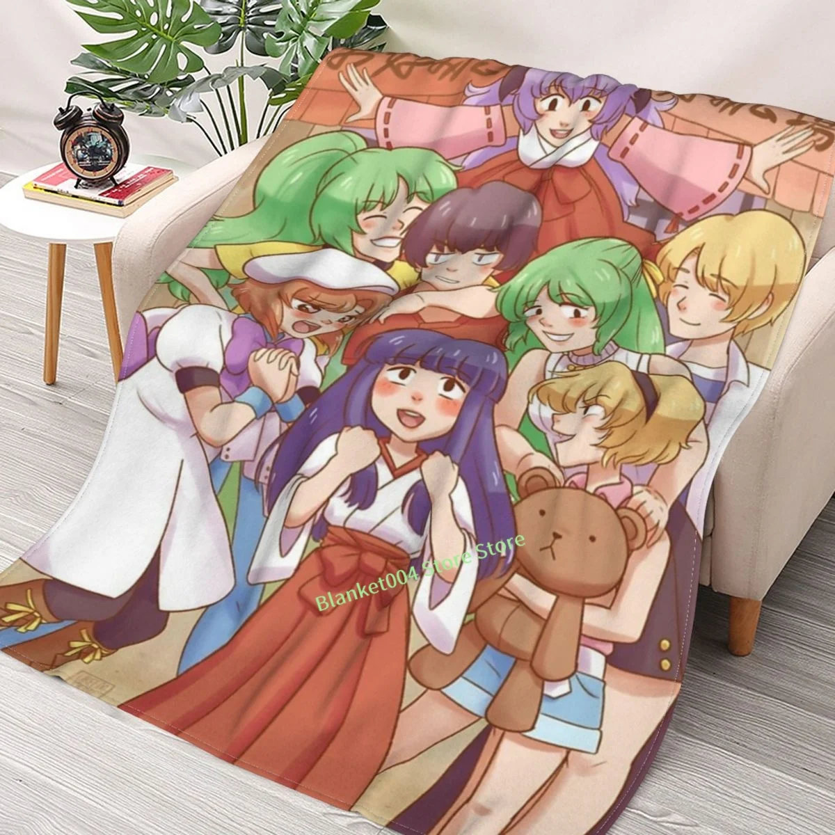 

Декоративное одеяло Higurashi, когда плачут, декоративное одеяло с 3D принтом для дивана, спальни, для детей и взрослых, рождественский подарок