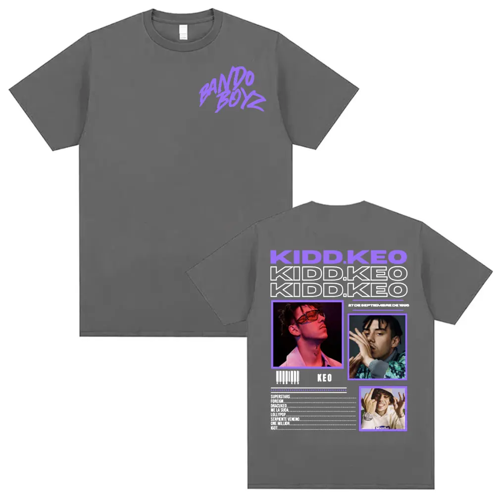 Рэпер Kidd Keo Bando Boyz Tour Графические футболки Мужчины Женщины Мода Хип-Хоп Уличная