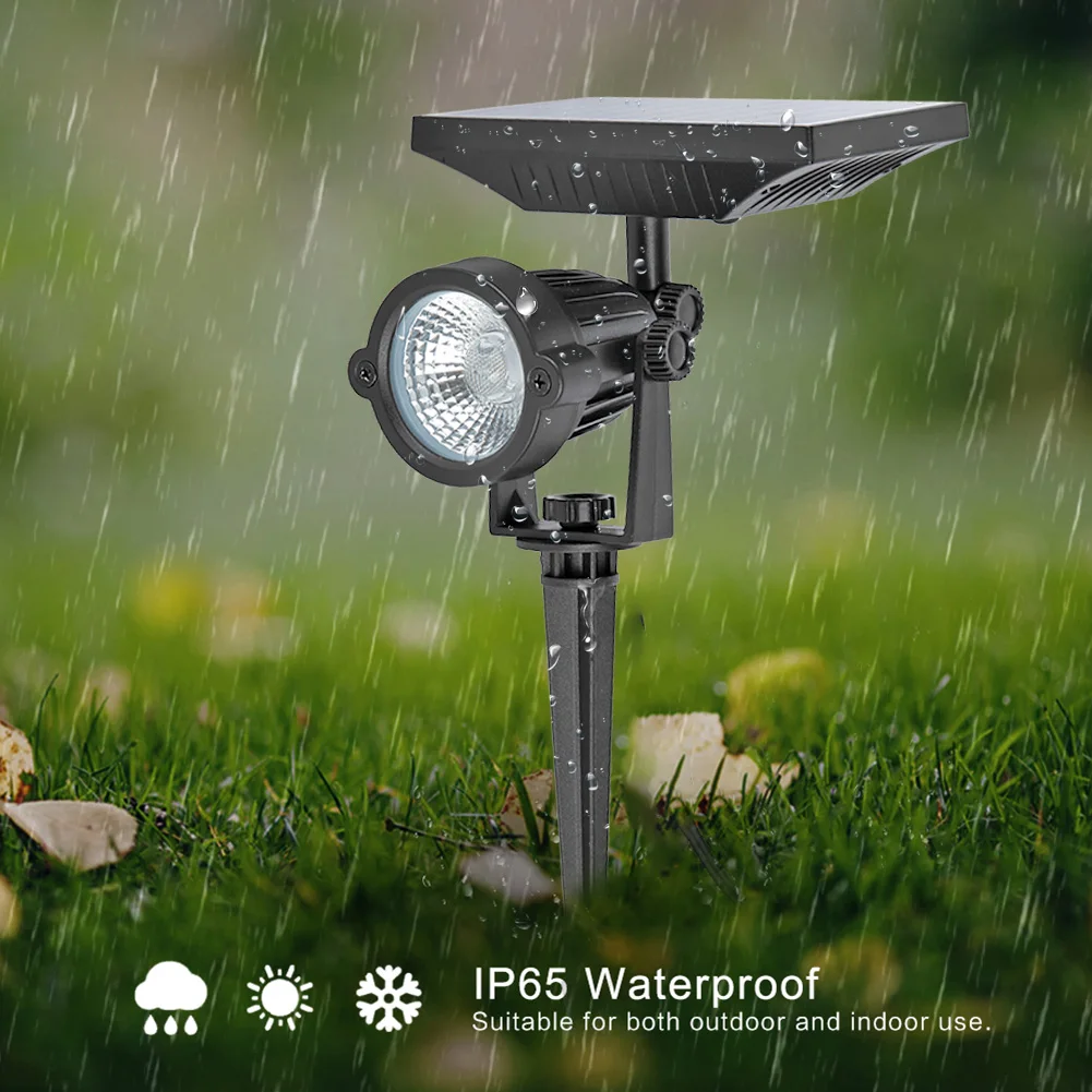 

LED Garden Lights Waterproof Inserting Floor Outdoor Landscape Solar Panel Spotlight for Lawn Decoration Lamps Solar Garden