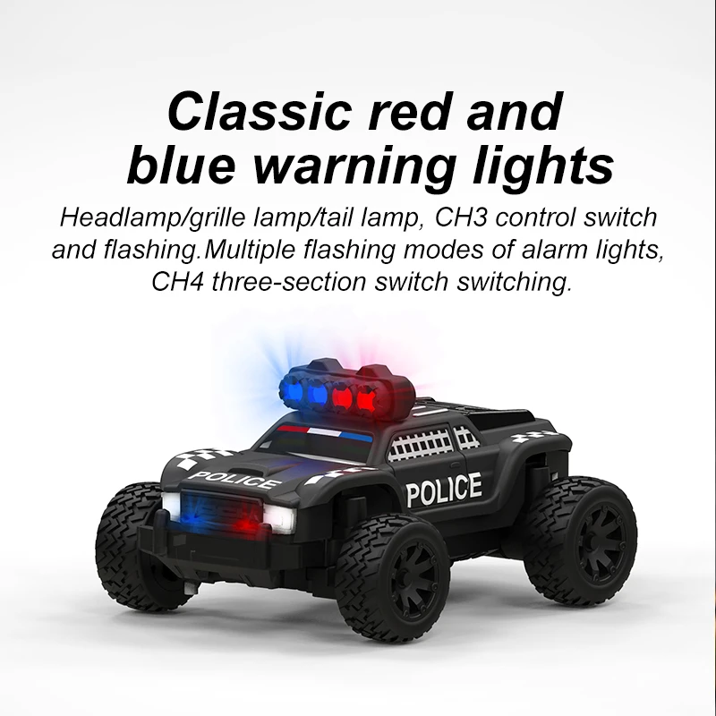 Turbo Racing 1:76 C82 RC Off-Road Truck Mini Full Proportional RTR Car Toys With Cool Lights 2.4G 4CH Remote Control Kids Toy enlarge