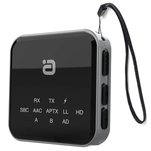 AYINO Min Bluetooth 5,2 передатчик приемник 2-в-1 aptX адаптивный двойной режим 3,5 мм Aux беспроводной аудио адаптер для автомобиля ТВ/динамиков