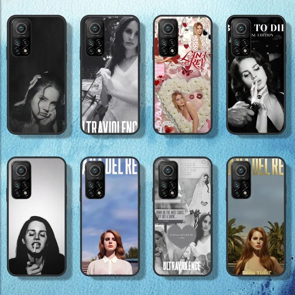 L-Lana D-Del Rey Singer etui na telefon do Xiaomi 12U 12 pro Redmi 6 6A 7 7A K40pro Note 8 uwaga 9 czarna obudowa