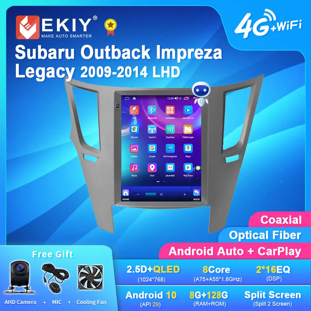 For Subaru Outback Impreza Legacy 2009-2014 Lhd Car Multimedia Tesla Vetical Screen Navi Stereos