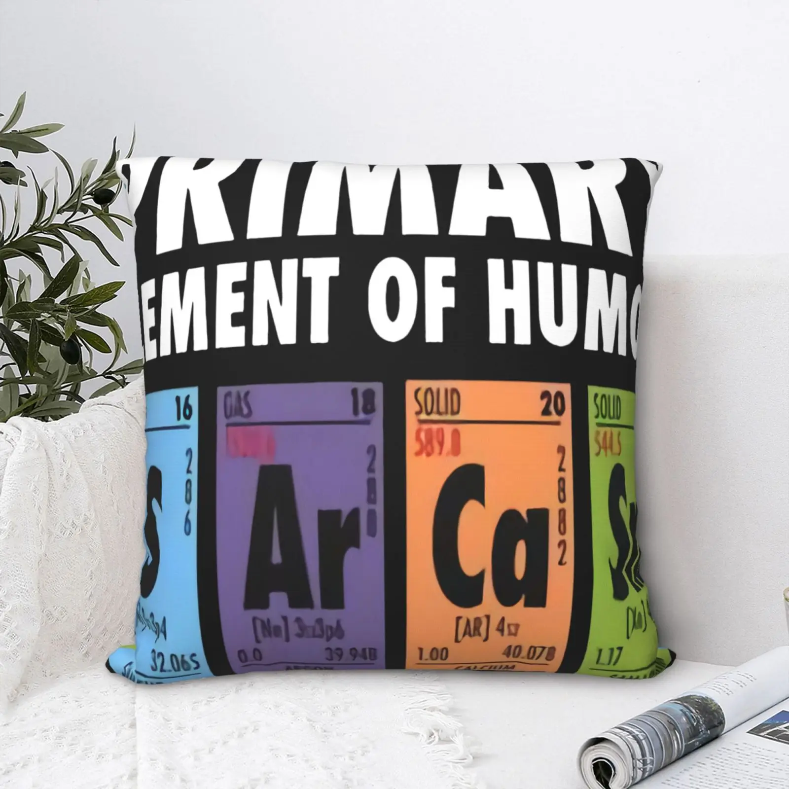 

Периодический стол сарказма, чехол для основной подушки, летняя подушка для тела, декоративные подушки для дома, черные наволочки для подуш...