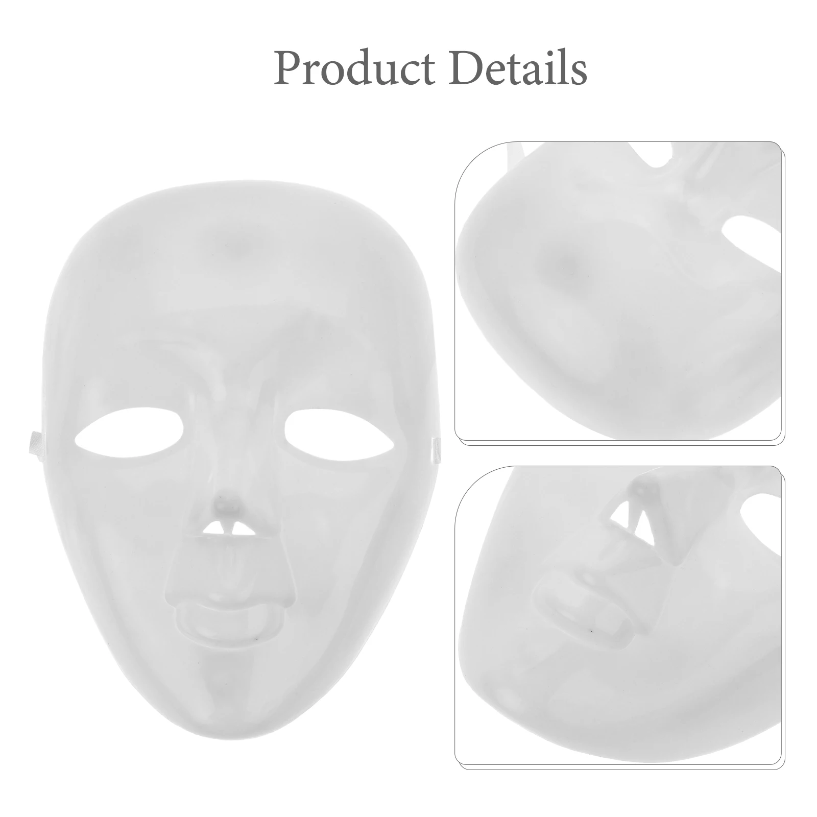6 шт. белые пластиковые пустые маски полнолицевые сделай сам ручная роспись маска