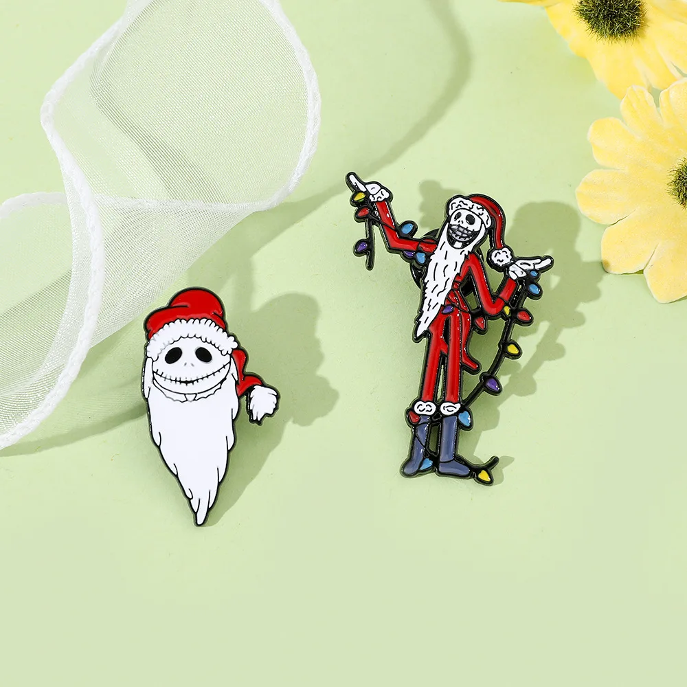 Металлический значок Кошмар перед Рождеством ужас Череп креативные Мультяшные