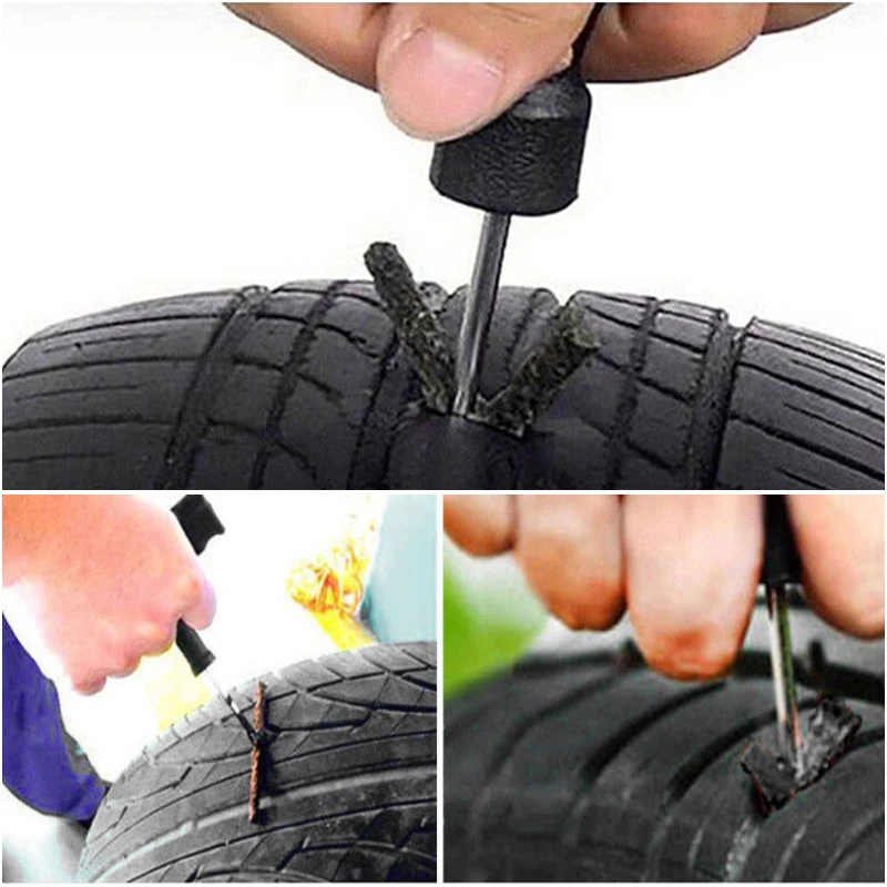 

Universal Auto Motorcycle Tyre Repair Rubber Strip Firmer Repair Portable Plug Tubeless Tire Seal Patch Tire Repair Strips
