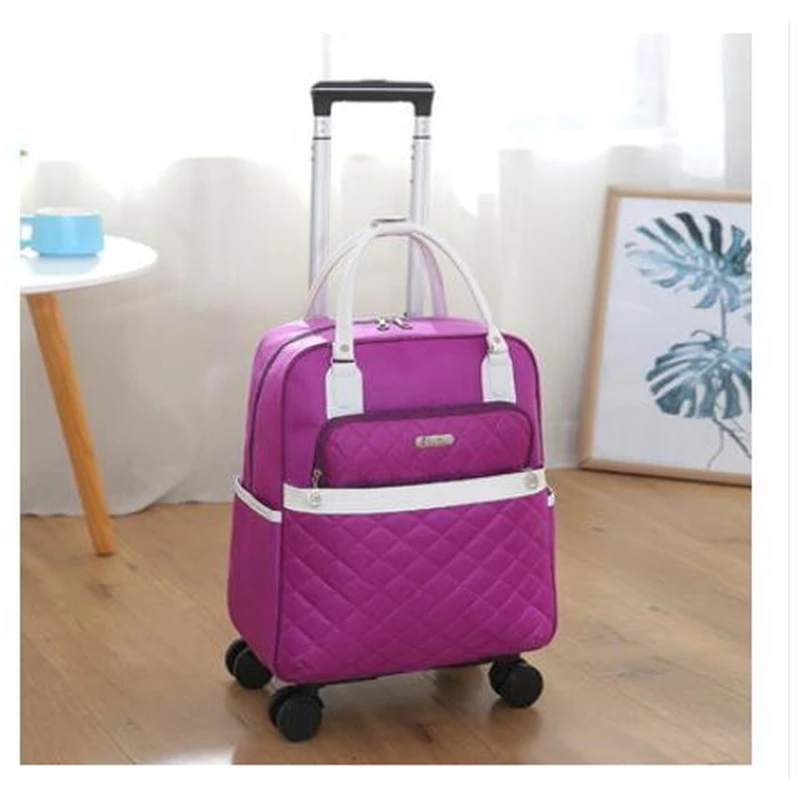 Women travel backpack with wheels Wheeled bag for travel trolley bags Oxford large capacity Travel Rolling Luggage Suitcase Bag