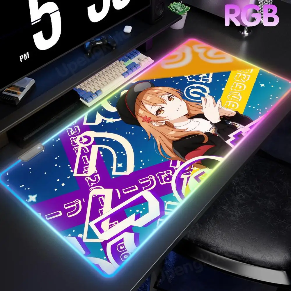 Alya Sometimes Hides Her Feelings in Russian Mouse Pad Ergonómico RGB keyboard Accessories LED